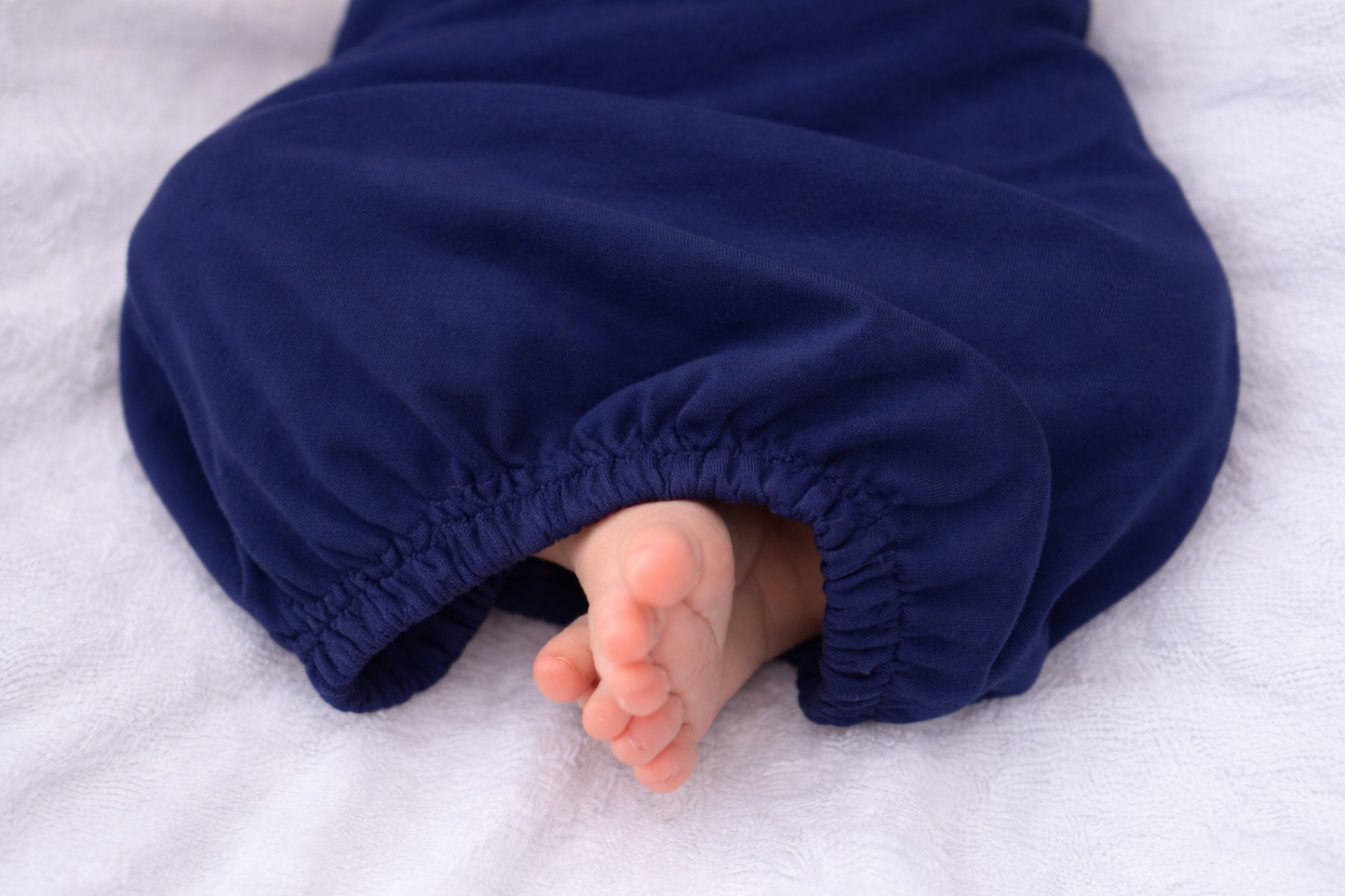 Navy Blue Newborn Baby Gown & Hat Set