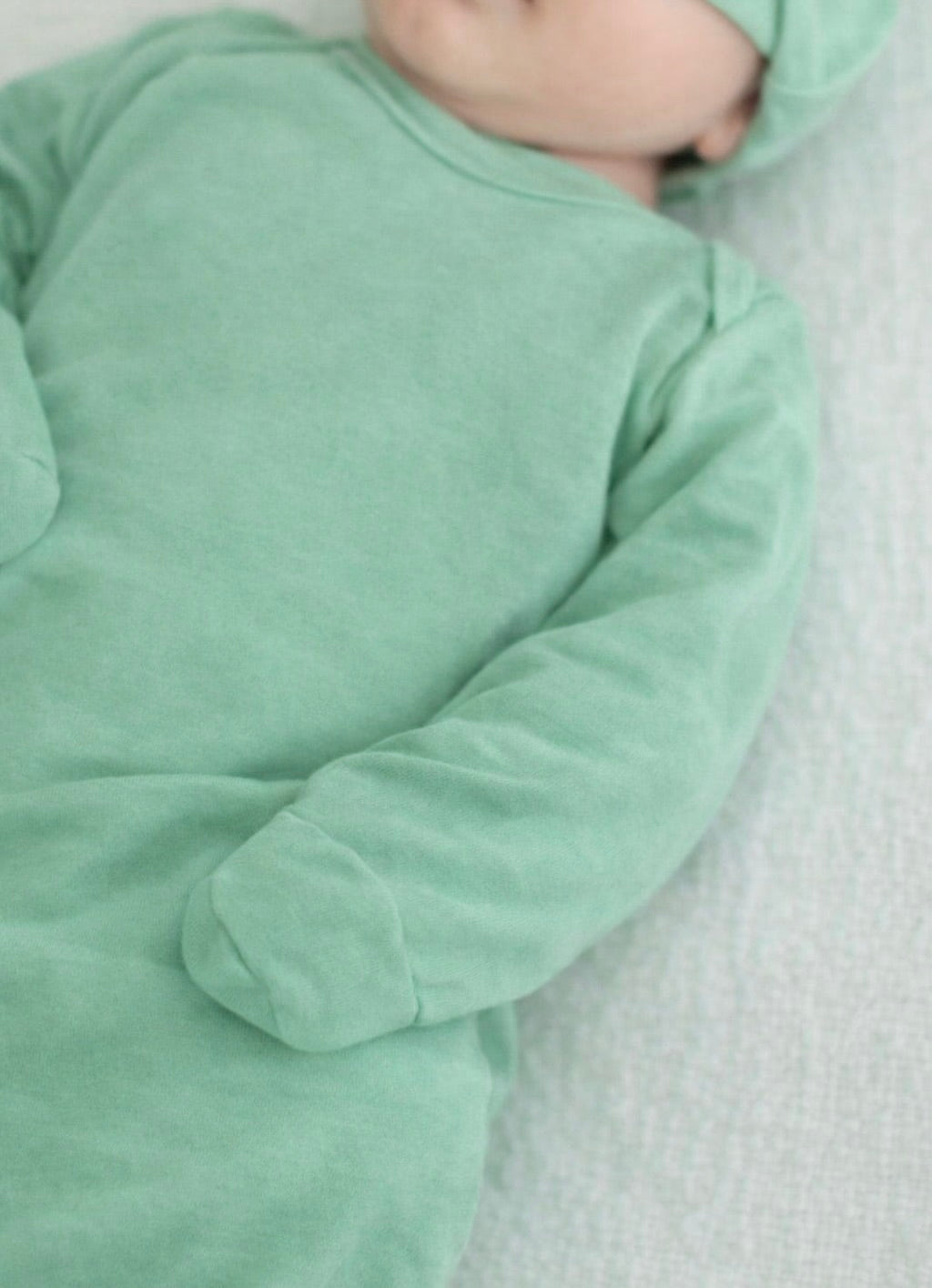 Simply Sage Newborn Baby Gown & Hat Set