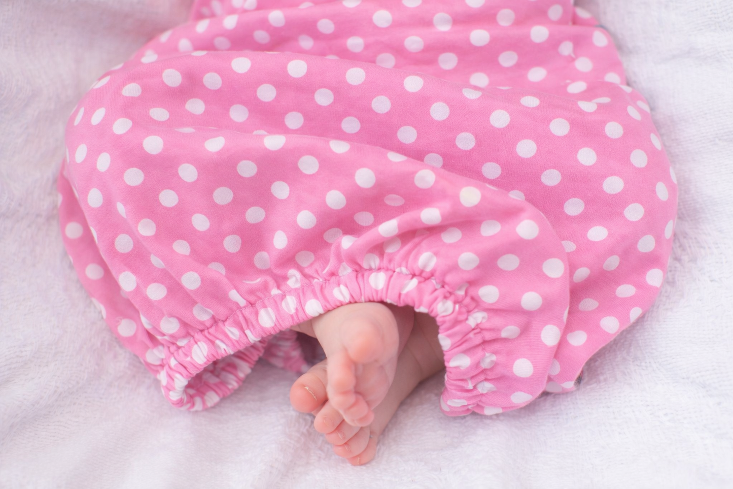 Dotty Pink Newborn Baby Gown & Hat Set