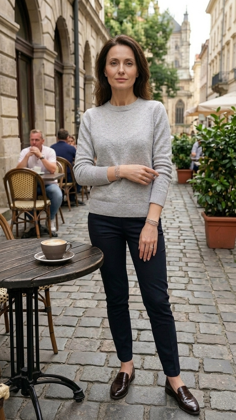 woman in street showing her adaptive bracelet with magnetic closures
