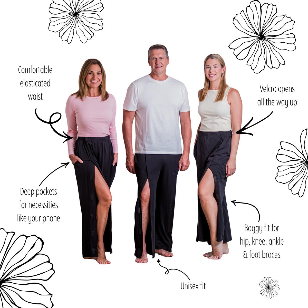 Limitless Tear Away Pants with Velcro
